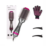 1000W Hair Dryer Hot Air Brush Styler and Volumizer Hair Straightener Curler Comb Roller One Step Electric Ion Blow Dryer Brush