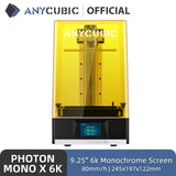 ANYCUBIC UV Resin LCD 3D Printer Photon Series Photon Mono X 6K Resin 3D Printers with 9.25&#39;&#39; 6K HD Monochrome Screen