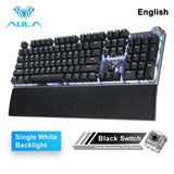 AULA F2088 Mechanical Gaming Keyboard Anti-ghosting 104 brown Switch blue Wired Mixed Backlit Keyborad for Game Laptop PC
