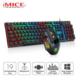 Gamer Keyboard And Mouse PC Gaming Keyboard RGB Backlit Keyboard Rubber Keycaps Wired Russian Keyboard Mouse Gamer Gaming Mouse