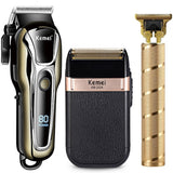 Kemei Clipper Electric Hair Trimmer for men Electric shaver professional Men&#39;s Hair cutting machine Wireless barber trimmer