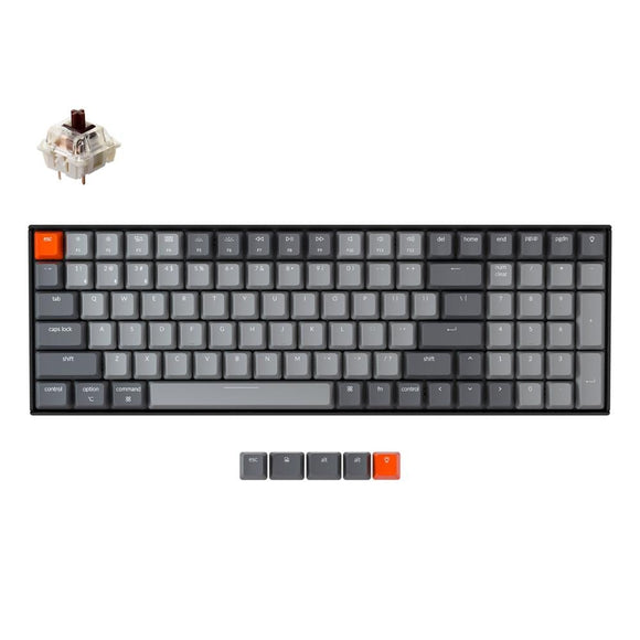 Keychron K4 G V2 Bluetooth Wireless Mechanical Keyboard w/ White Backlight Hot-Swappable Switch Wired USB Gaming Keyboard