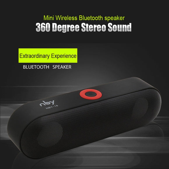 NBY 18 Portable Bluetooth Speaker Mini Wireless Speakers 3D Stereo Music Surround Support TF Card FM Radio Subwoofer Loudspeaker