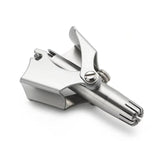 Nose Trimmer for Men Stainless Steel Manual Trimmer for  Nose Vibrissa Razor Shaver Washable Portable Nose Ear Hair Trimmer