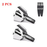 Nose Trimmer for Men Stainless Steel Manual Trimmer for  Nose Vibrissa Razor Shaver Washable Portable Nose Ear Hair Trimmer