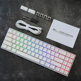 RK68(RK855)/RK71 RGB Wireless 65% Compact Mechanical Keyboard, 68/71 Keys 60% Bluetooth Hot Swappble Gaming Keyboard