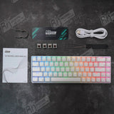 RK68(RK855)/RK71 RGB Wireless 65% Compact Mechanical Keyboard, 68/71 Keys 60% Bluetooth Hot Swappble Gaming Keyboard