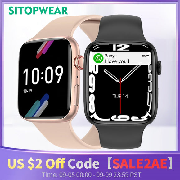 SitopWear Smart Watch 2022 Wireless Charging Smartwatch Bluetooth Calls Watches Men Women Fitness Bracelet Custom Watch Face