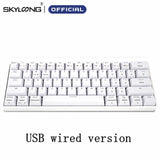 Skyloong Mini Portable 60% Mechanical Keyboard Wireless Bluetooth Gateron Mx RGB Backlight Gaming Keyboard GK61 SK61 For Desktop