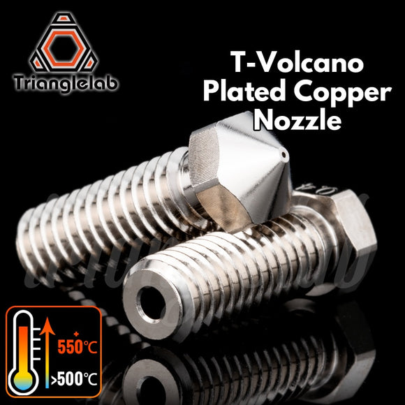 Trianglelab T-Volcano Plated Copper Nozzle Durable Non-stick High Performance M6 Thread For 3D Printers For  Volcano Hotend